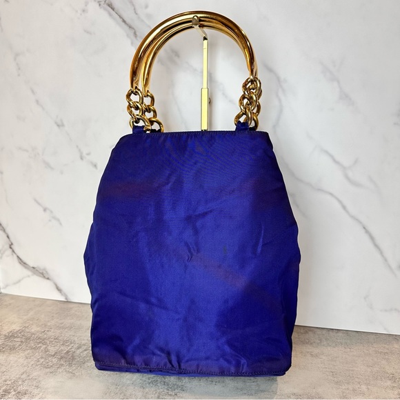 Prada Nylon Navy Blue Bucket Bag - Picture 2 of 16